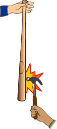 Hit Ball with Hammer