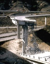 Collapsed freeway