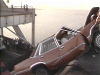 Car trapped on collapsed Bay Bridge
