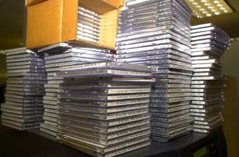 Stacks of CDs